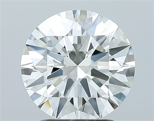 Picture of Natural Diamond 2.05 Carats, Round with Excellent Cut, H Color, IF Clarity and Certified by IGI