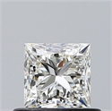 Natural Diamond 0.61 Carats, Princess with  Cut, I Color, VVS2 Clarity and Certified by GIA