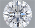 Lab Grown Diamond 1.03 Carats, Round with Ideal Cut, D Color, VVS2 Clarity and Certified by IGI