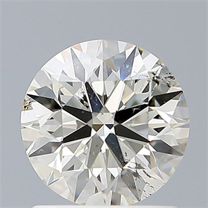 Picture of Natural Diamond 1.01 Carats, Round with Excellent Cut, K Color, SI2 Clarity and Certified by GIA