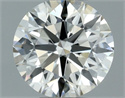 Natural Diamond 0.55 Carats, Round with Excellent Cut, J Color, VVS2 Clarity and Certified by IGI