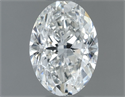 Natural Diamond 0.50 Carats, Oval with  Cut, H Color, SI2 Clarity and Certified by GIA