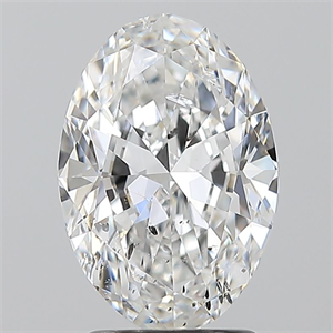 Foto Diamante Natural 2.01 quilates, Ovalado , Color E, claridad SI2 y certificado GIA de