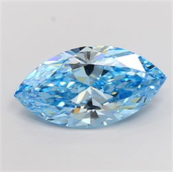 Picture of Lab Grown Diamond 5.00 Carats, Marquise with  Cut, Fancy Vivid Blue Color, VS1 Clarity and Certified by IGI