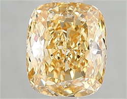Picture of Lab Grown Diamond 1.51 Carats, CUSHION MODIFIED with  Cut, Fancy Vivid Yellow Color, VVS2 Clarity and Certified by IGI