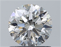 Natural Diamond 0.92 Carats, Round with Excellent Cut, H Color, SI1 Clarity and Certified by GIA