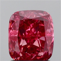 Picture of Lab Grown Diamond 1.48 Carats, CUSHION MODIFIED with  Cut, Fancy Vivid Pink Color, VS2 Clarity and Certified by IGI