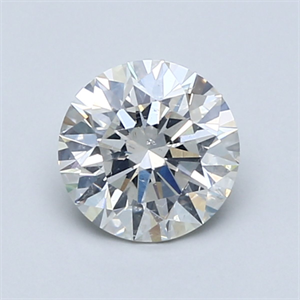 Picture of Natural Diamond 1.08 Carats, Round with Excellent Cut, H Color, SI2 Clarity and Certified by GIA