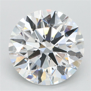 Picture of Lab Grown Diamond 3.30 Carats, Round with Ideal Cut, D Color, VVS1 Clarity and Certified by IGI