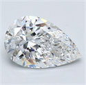Diamante Natural 5.01 quilates, De pera , Color F, claridad VS1 y certificado GIA