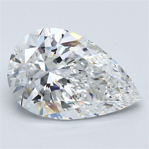 Picture of Natural Diamond 5.01 Carats, Pear with  Cut, F Color, VS1 Clarity and Certified by GIA