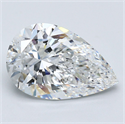 Natural Diamond 5.01 Carats, Pear with  Cut, F Color, VS1 Clarity and Certified by GIA