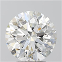 Natural Diamond 3.01 Carats, Round with Excellent Cut, H Color, SI1 Clarity and Certified by GIA