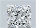 Natural Diamond 1.01 Carats, Princess with  Cut, G Color, VS2 Clarity and Certified by GIA