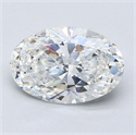 Natural Diamond 3.50 Carats, Oval with  Cut, G Color, SI1 Clarity and Certified by GIA