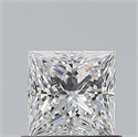 Natural Diamond 0.70 Carats, Princess with  Cut, E Color, VVS2 Clarity and Certified by GIA