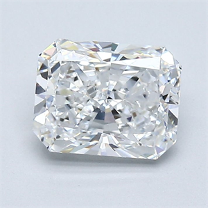 Picture of Natural Diamond 1.30 Carats, Radiant with  Cut, D Color, SI1 Clarity and Certified by GIA