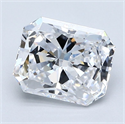Natural Diamond 2.06 Carats, Radiant with  Cut, D Color, VVS2 Clarity and Certified by GIA