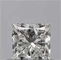 Natural Diamond 0.42 Carats, Princess with  Cut, G Color, IF Clarity and Certified by GIA