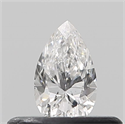 Natural Diamond 0.23 Carats, Pear with  Cut, D Color, SI2 Clarity and Certified by IGI