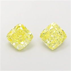 Picture of Lab Grown Diamond 2.07 Carats, CUSHION MODIFIED with  Cut, Fancy Intense Yellow Color, VVS2 Clarity and Certified by IGI