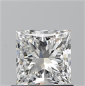 Natural Diamond 0.90 Carats, Princess with  Cut, H Color, VVS2 Clarity and Certified by GIA