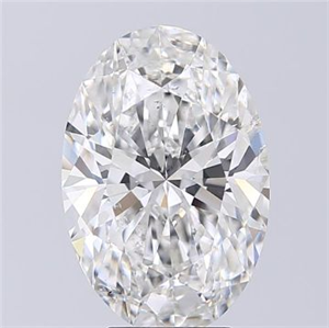 Foto Diamante Natural 4.07 quilates, Ovalado , Color F, claridad SI1 y certificado GIA de