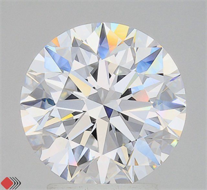 Picture of Lab Grown Diamond 3.40 Carats, Round with Excellent Cut, D Color, VVS1 Clarity and Certified by IGI