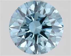 Picture of Lab Grown Diamond 1.70 Carats, Round with Ideal Cut, Fancy Vivid Blue Color, VS1 Clarity and Certified by IGI