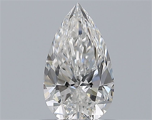 Picture of Natural Diamond 0.52 Carats, Pear with  Cut, E Color, VVS2 Clarity and Certified by GIA
