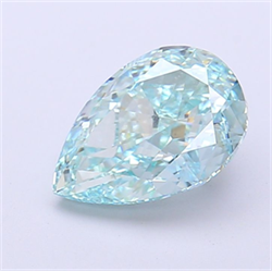 Picture of Lab Grown Diamond 2.18 Carats, Pear with  Cut, Fancy Vivid Green Color, VVS1 Clarity and Certified by IGI