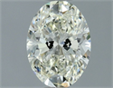 Natural Diamond 0.70 Carats, Oval with  Cut, K Color, VVS1 Clarity and Certified by IGI