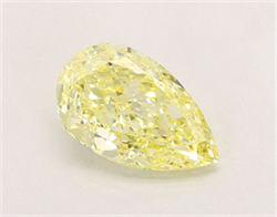 Picture of Lab Grown Diamond 2.43 Carats, Pear with  Cut, Fancy Yellow Color, VVS2 Clarity and Certified by IGI