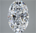 Natural Diamond 4.02 Carats, Oval with  Cut, D Color, VS2 Clarity and Certified by GIA