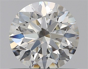 Picture of Natural Diamond 0.53 Carats, Round with Excellent Cut, I Color, VS1 Clarity and Certified by GIA