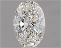 Natural Diamond 0.47 Carats, Oval with  Cut, G Color, VVS2 Clarity and Certified by GIA