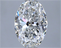 Natural Diamond 0.70 Carats, Oval with  Cut, F Color, VVS1 Clarity and Certified by GIA