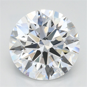 Picture of Lab Grown Diamond 3.02 Carats, Round with Ideal Cut, D Color, IF Clarity and Certified by IGI