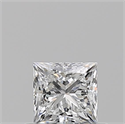 Natural Diamond 0.52 Carats, Princess with  Cut, F Color, VS1 Clarity and Certified by GIA