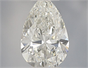 Natural Diamond 0.37 Carats, Pear with  Cut, H Color, VVS2 Clarity and Certified by IGI