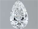 Natural Diamond 0.71 Carats, Pear with  Cut, F Color, SI1 Clarity and Certified by GIA
