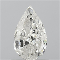 Natural Diamond 0.63 Carats, Pear with  Cut, H Color, I1 Clarity and Certified by IGI