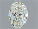 Natural Diamond 0.50 Carats, Oval with  Cut, K Color, VVS2 Clarity and Certified by GIA