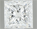 Natural Diamond 0.50 Carats, Princess with  Cut, F Color, SI1 Clarity and Certified by GIA