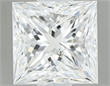Natural Diamond 0.50 Carats, Princess with  Cut, F Color, SI1 Clarity and Certified by GIA