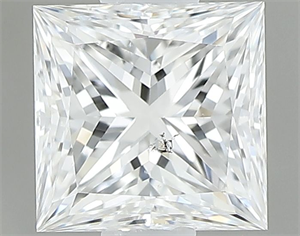 Picture of Natural Diamond 0.50 Carats, Princess with  Cut, F Color, SI1 Clarity and Certified by GIA