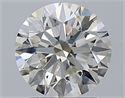Natural Diamond 1.90 Carats, Round with Excellent Cut, G Color, SI1 Clarity and Certified by GIA