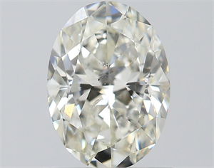 Foto Diamante Natural 0.60 quilates, Ovalado , Color J, claridad SI2 y certificado GIA de