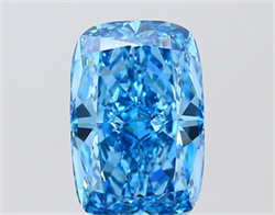 Picture of Lab Grown Diamond 8.09 Carats, CUSHION MODIFIED with  Cut, Fancy Vivid Blue Color, VS1 Clarity and Certified by IGI