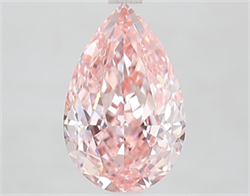 Picture of Lab Grown Diamond 3.86 Carats, Pear with  Cut, Fancy Intense Pink Color, VVS2 Clarity and Certified by IGI
